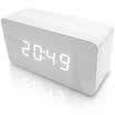 Innov alarm clock voice control three groups creative large screen alarm clock sliver