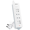 Deli 18251 new national standard 4 2 m total control switch socket insert plug board wiring board row plug drag board