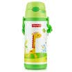 The United States Fisher snow cups children straw water cups male&female students stainless steel strap water bottle 400ML green