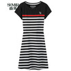 Semir Semir Dress Ms Summer Short Sleeve Striped Print Straight Skirt Korean Tide 12216140023 White Red Tone L
