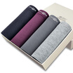 GANGSHA Mens underwear solid shorts pants pants bamboo pulp fiber in the waist box pants 4 pack