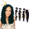 8A Grade Loose Wave 3 Bundles Closure Uprocessed Human Virgin hair with 4"4" lace closure free part