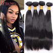 Mink Brazilian Virgin Hair Straight 4 Bundles 8A Unprocessed Virgin Brazilian Hair Bundles Brazilian Straight Hair Weave