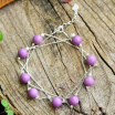 Cool summer original natural purple mica bracelet necklace dual-use