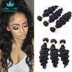 Indian Loose Deep Virgin Hair 3 Bundles Cheap Human Hair Loose Deep Grade 9A Unprocessed Virgin Peruvian Hair Loose Deep Hair