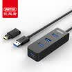 Advantages UNITEK USB Splitter 30 High Speed ​​Extender One-to-Four HUB Hub 03m with type-c OTG Head Computer Multi-Interface Converter Black Y-3098GBK