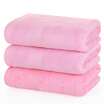 Bamboo Kam Towel Home Textiles Bamboo Fiber Solid Color Home Towel Towel 3pcs Suction Sugar Quick Dry Pink 85g Article 30 × 66cm