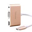 AMPCOM AMPCOM Type-C to VGA HDMI 35mm Audio HD Converter Macbook Millet Air Notebook Adapter Aluminum Alloy Gold