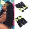 Weave Beauty Brazilian Virgin Hair Deep Wave 3Pcs Brazilian Deep Curly 100 Human Hair Extensions Cuticle Intact Free Shipping