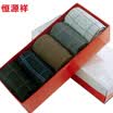 Heng Yuan Xiang socks men in the thick section of the striped cotton socks four seasons comfortable leisure tube socks 5 double gift box mixed color 5 pairs 26-28cm