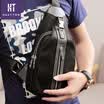 Haotton HAUTTON men&39s bag shoulder bag men&39s chest canvas leisure fashion trendy Messenger bag DB328 black