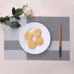 Po You Ni kitchen mats PVC insulation mat non-slip table mat restaurant anti-hot Western mats put tableware mat 4 pieces twill pattern DQ9034-5