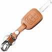 Huashi Honda key bag straight two-button brown binzhi XRV leather key set special car key ring accessories