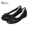 Woman Single shoes ladys footwear flattie leather shoes asakuchi single shoes