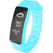 Full touch QCT-W2 smart bracelet smart wrist pedometer pedal call reminders micro-prompts touch screen sports health bracelet blue