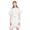UR Ladies &39Women&39 s Buckle Lapel Dress X - Type Dress YL18S7EE2000 White