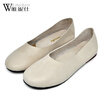 Woman Single shoes ladys footwear flattie leather shoes asakuchi single shoes
