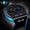 SAST Car charger cigarette lighter T01S blue car mp3 bluetooth speaker phone