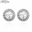 BAFFIN Round Stud Earrings With Austrian Crystals For Women Fashion Jewelry Gifts