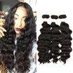 MORICHY Loose Wave 3 Bundles Brazilian Virgin Human Hair 7A Human Hair Weave Bundles Unprocessed Loose Wave Human Hair Extension