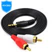 IT-CEO V082R-1 Φ35 mm Stereo pair 2RCA audio cable AV cable Speaker audio line One second lot Lotus head 15 m Black