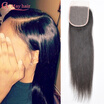 Cheap 9A Brazilian Straight Lace Closure Bleached Knots 4x4 Virgin Human Hair Lace Closure Free Middle 3 Part Top Lace Closures