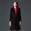 Recall Marc Rebecca European&American fashion double-breasted simple Slim woolen coat 56063B black L