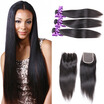 Brazilian Virgin Hair Closure Brazilian Straight Hair Lace Closure 7A Unprocessed Straight Virgin Hair Lace Closure