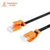 PowerSync CLN6GAF0100 Cat6 super six network cable anti-swing flat wire twisted pair gigantic black with orange 10 meters