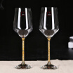 Jingdong Supermarket 1950 hand-blown gold foil crystal red wine glass 2 gift set