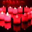 Green Reed LED Candle Light Festive Wedding Birthday Romantic Smoke Free 24 Packed in red