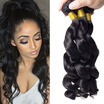 7A Peruvian Virgin Hair Loose Wave Human Hair Extensions 3Pcs Lot Virgin Peruvian Hair Bundles Peruvian Loose Wave Hair