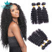 9A Unprocessed Virgin Hair 4 Bundles Human Hair Brazilian Deep Wave Wet And Wavy Virgin Brazilian Hair Brazilian Virgin Hair