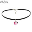 BAFFIN XILION Heart Pendant Choker Necklace Crystals From SWAROVSKI Rope Chain Necklace For Women 2017 Christmas