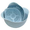 American kitchen maxcook drain basket wash basin fruit basket wash basket three loaded blue MCPJ506