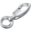 Zobo Car Keychain Simple Parent Ring Double Keyring Keyring ZB-908 Silver Car Ornament Gift Birthday Gift