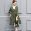 Fort Sheng 2017 women&39s autumn fashion long-sleeved waist suit set skirt autumn Slim temperament elegant shirt chiffon dress WWYG8659 navy blue XXL