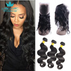 8A Indian Virgin Body Wave Hair preplucked 360 lace frontal with bundles Unprocessed Virgin human hair bundles Virgin Hair