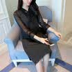 sustory Women&39s 2017 autumn&winter Korean version of the sleeveless solid color sweater sets of wool sweater dress sweater dress SRSU017 army green S