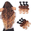7A Malaysian Virgin Hair Body Wave Ombre Hair Extensions Soft Malaysian Hair Weave Bundles 4pcs Human Hair Extensions T1B427