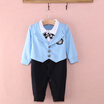 1Pcs Kid Baby Boy Cotton Gentleman Romper Jumpsuit Bodysuit Clothes Outfit 0-24M