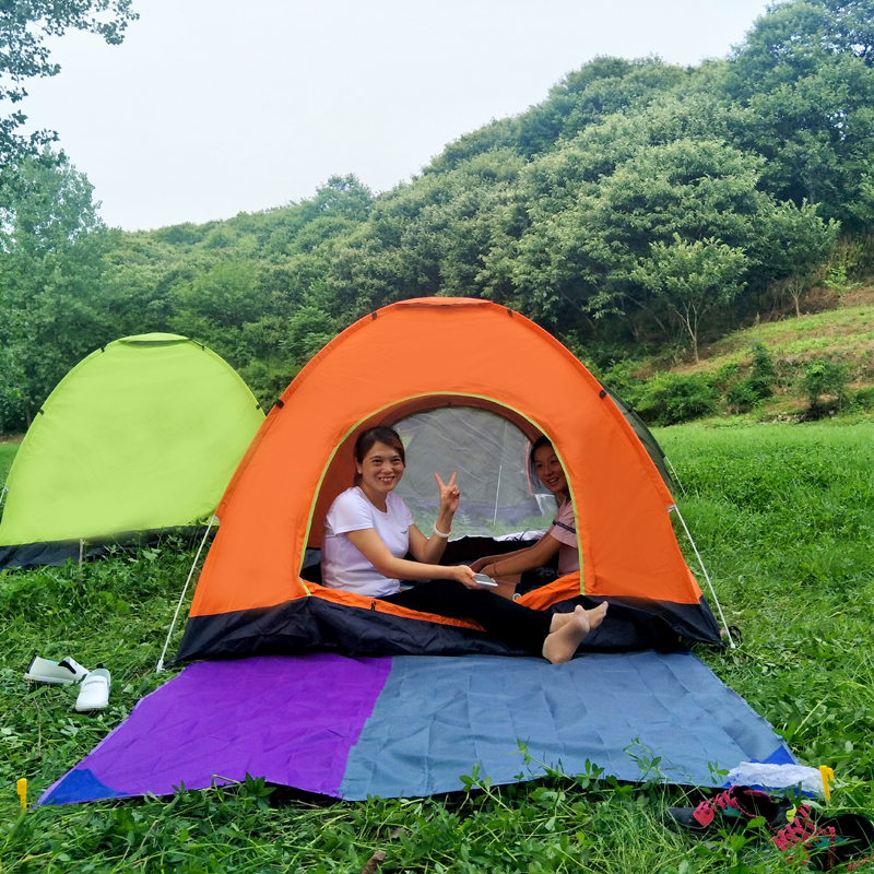Happy Tour Outdoor Speed ​​Open Toss Tent Camping 3-4 Automatic Rain Sunscreen Camping Portable Tent 200200125 Orange