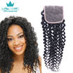 Malaysian Curly Lace Closure 4x4 Free Part Virgin Human Hair Closure Natural Color Free Shipping