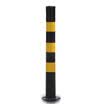 Tengchi CT reflective warning column red&white road column steel pipe warning column isolation pile road pile iron column anti-collision column 50cm thick yellow black warning column