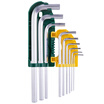 Deli deli long flat head hex wrench set snap type chrome vanadium steel flat head hex wrench set 15-10mm 9 piece set DL3590