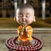 Guangshunfa creative car decoration car decoration office decoration car ornaments shaking head small monk car ornaments cartoon car decoration products wish to become