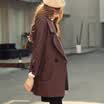Markentsee 2017 new women&39s autumn long sleeves straight fashion temperament simple simple color wool coat coat yzGDE6580 bean red L