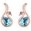 Austrian Crystal Stud Earrings For Women Rose Gold Color Earring Rhinestone Fashion Jewelry Friendship Party Gift 21449