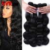Peruvian Body Wave Hair 100 Human Hair Weave Bundles 4pcs 8-26 inch Free Shipping Non-Remy Hair