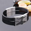 Fashion Jewelry Male Accessories Cowide Leather Vintage Stainless Steel Bracelets Halle Bracelet for Cool Man